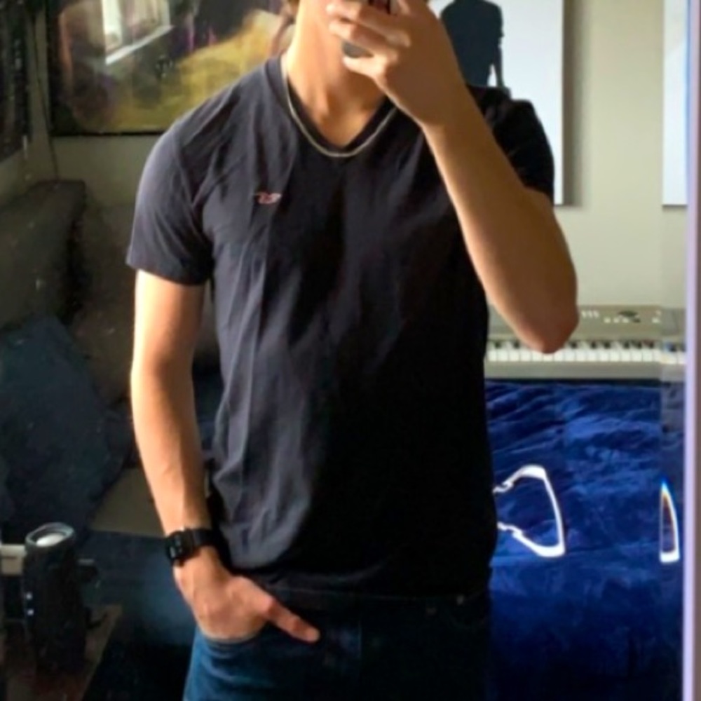 Hollister black v-neck shirt